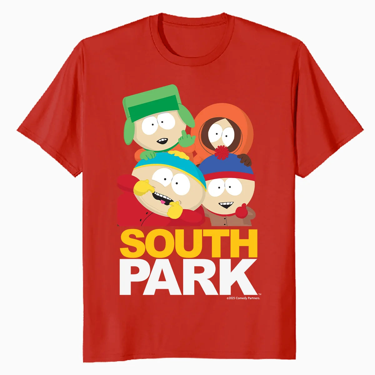 South Park Cartman Kenny Kyle Stan Logo Art Cartoon Classic Official Men's T-Shirt