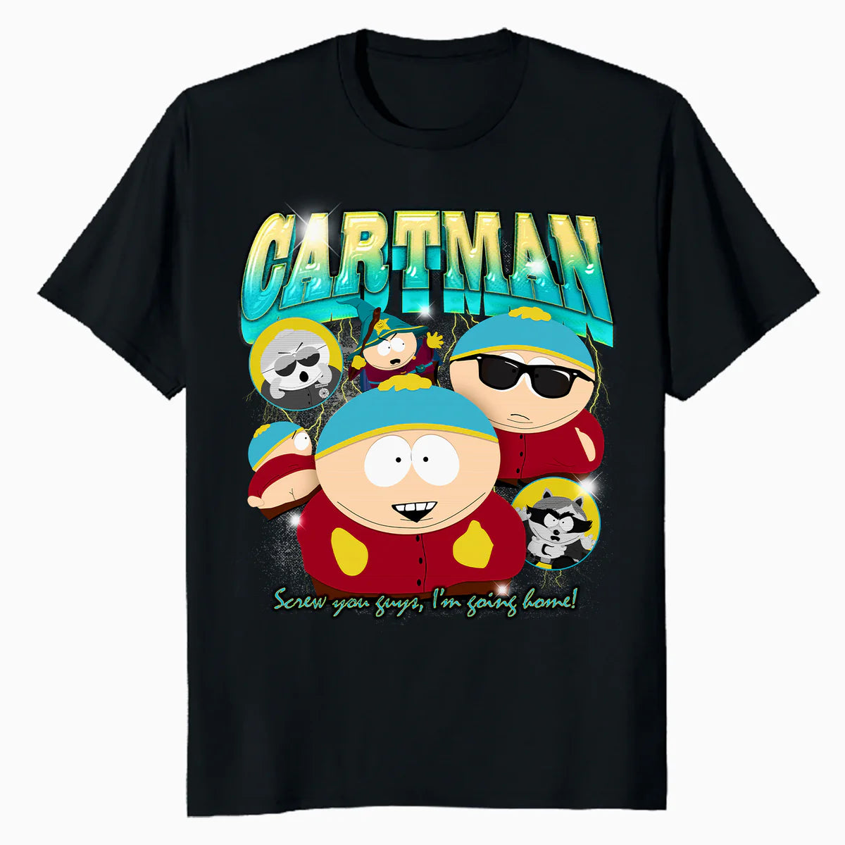 South Park Cartman Retro 90s Gangsta Rap Hip Hop Lol Parody Official Men's T-Shirt