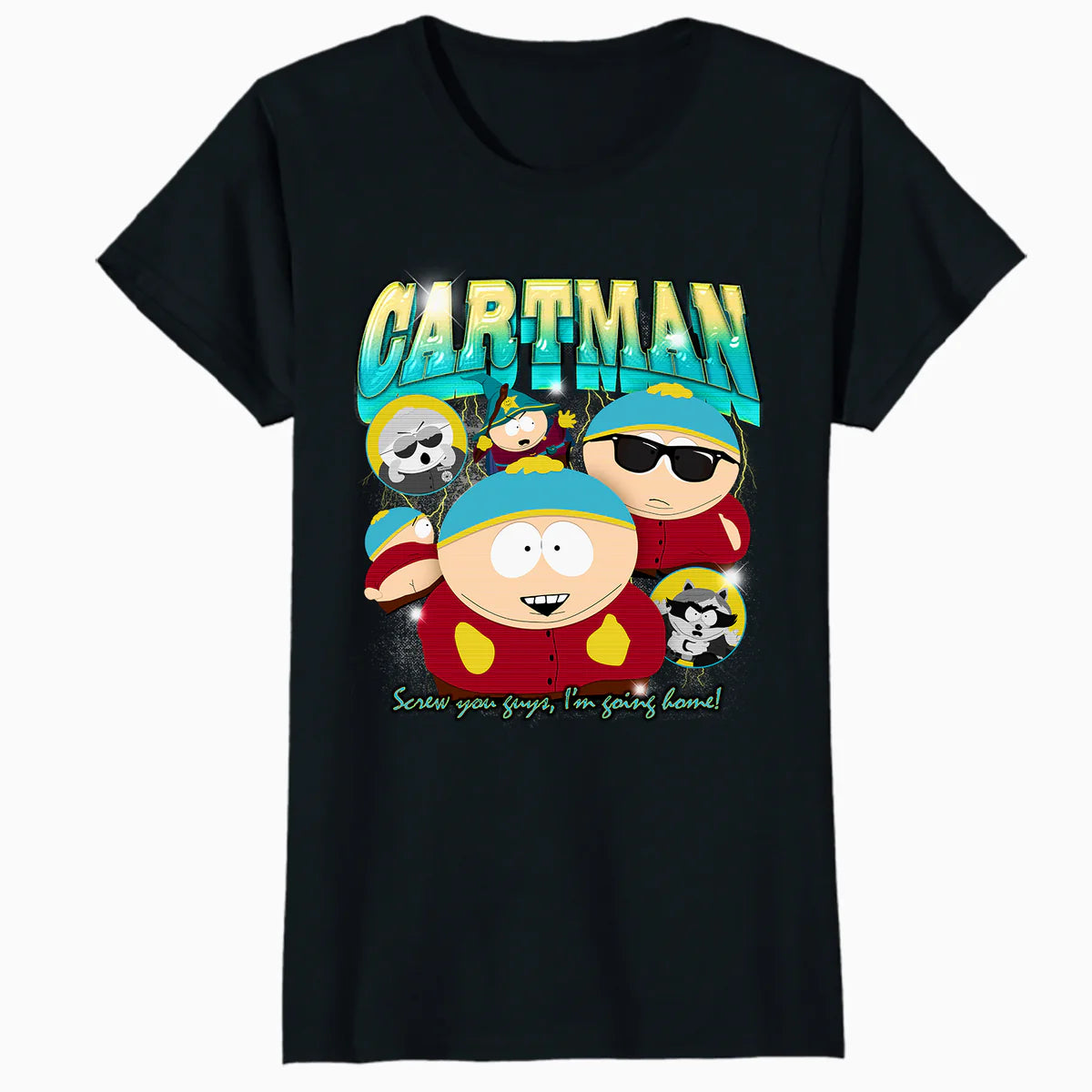 South Park Cartman Retro 90s Gangsta Rap Hip Hop Lol Parody Official Women's SKINNY FIT T-Shirt