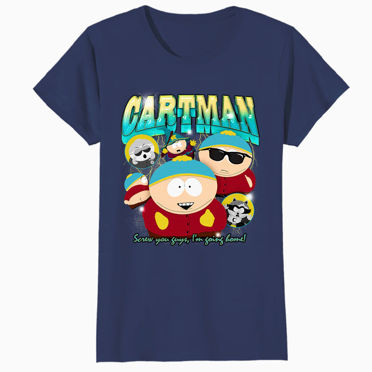 South Park Cartman Retro 90s Gangsta Rap Hip Hop Lol Parody Official Women's SKINNY FIT T-Shirt