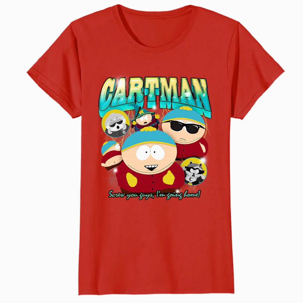 South Park Cartman Retro 90s Gangsta Rap Hip Hop Lol Parody Official Women's SKINNY FIT T-Shirt