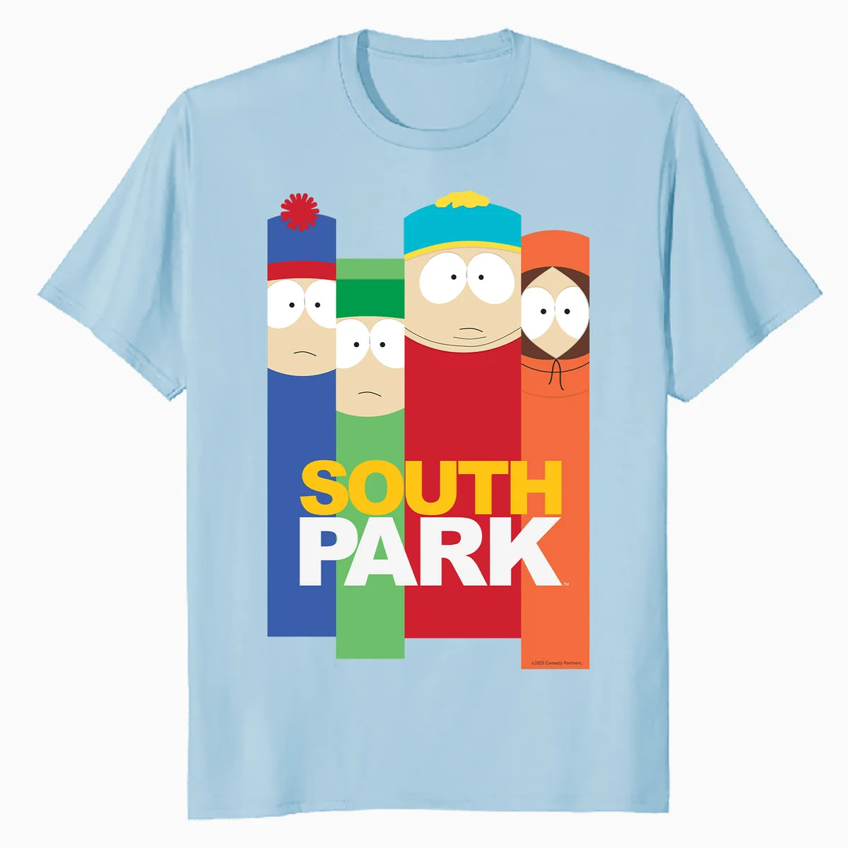 South Park Collage Logo Kyle Kenny Cartman Stan Pose Classic Official Men's T-Shirt