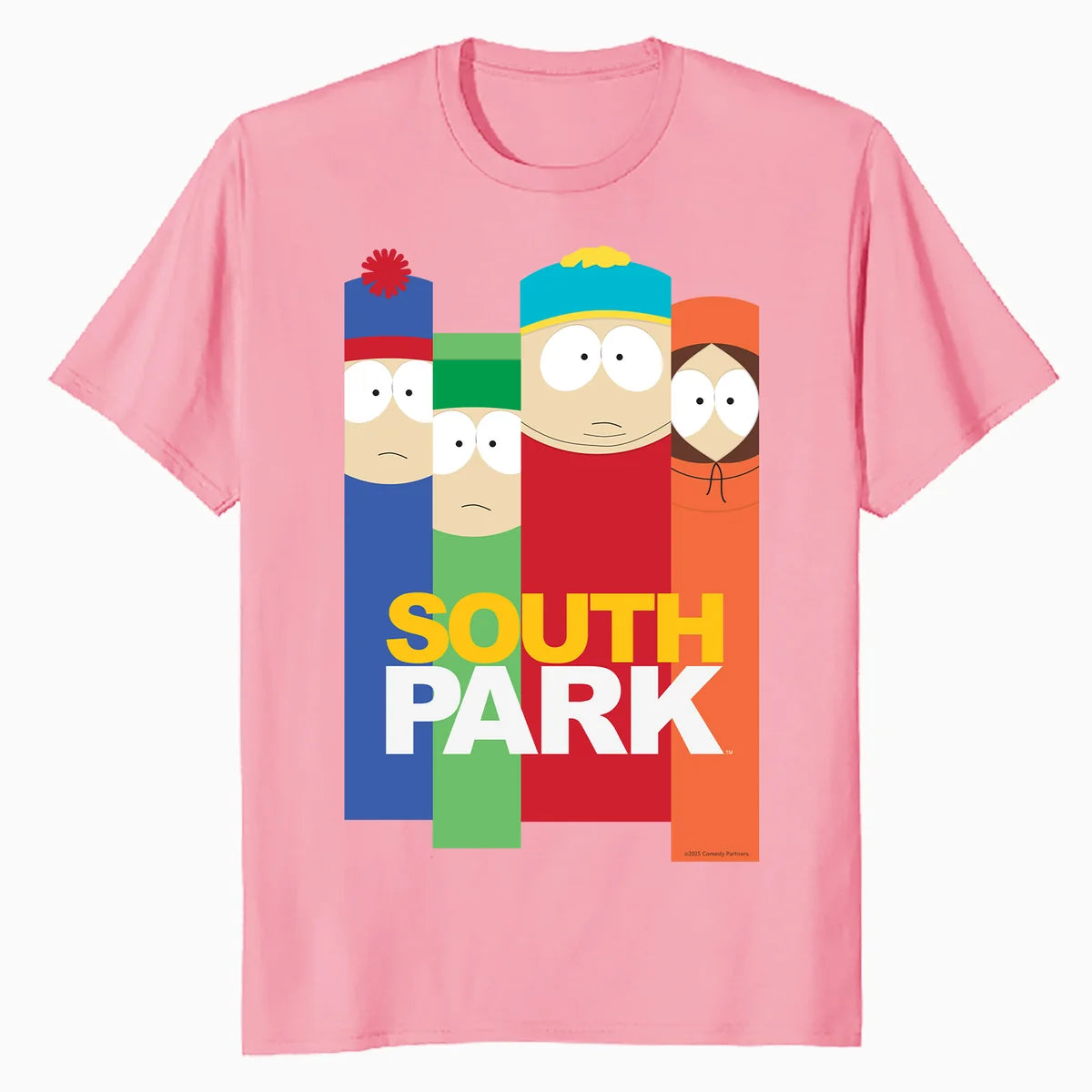 South Park Collage Logo Kyle Kenny Cartman Stan Pose Classic Official Men's T-Shirt