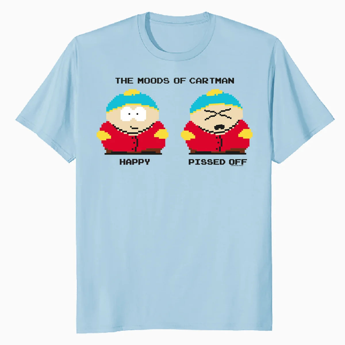 South Park Eric Cartman Mood Pixel Art Funny Cartoon Classic Official Men's T-Shirt
