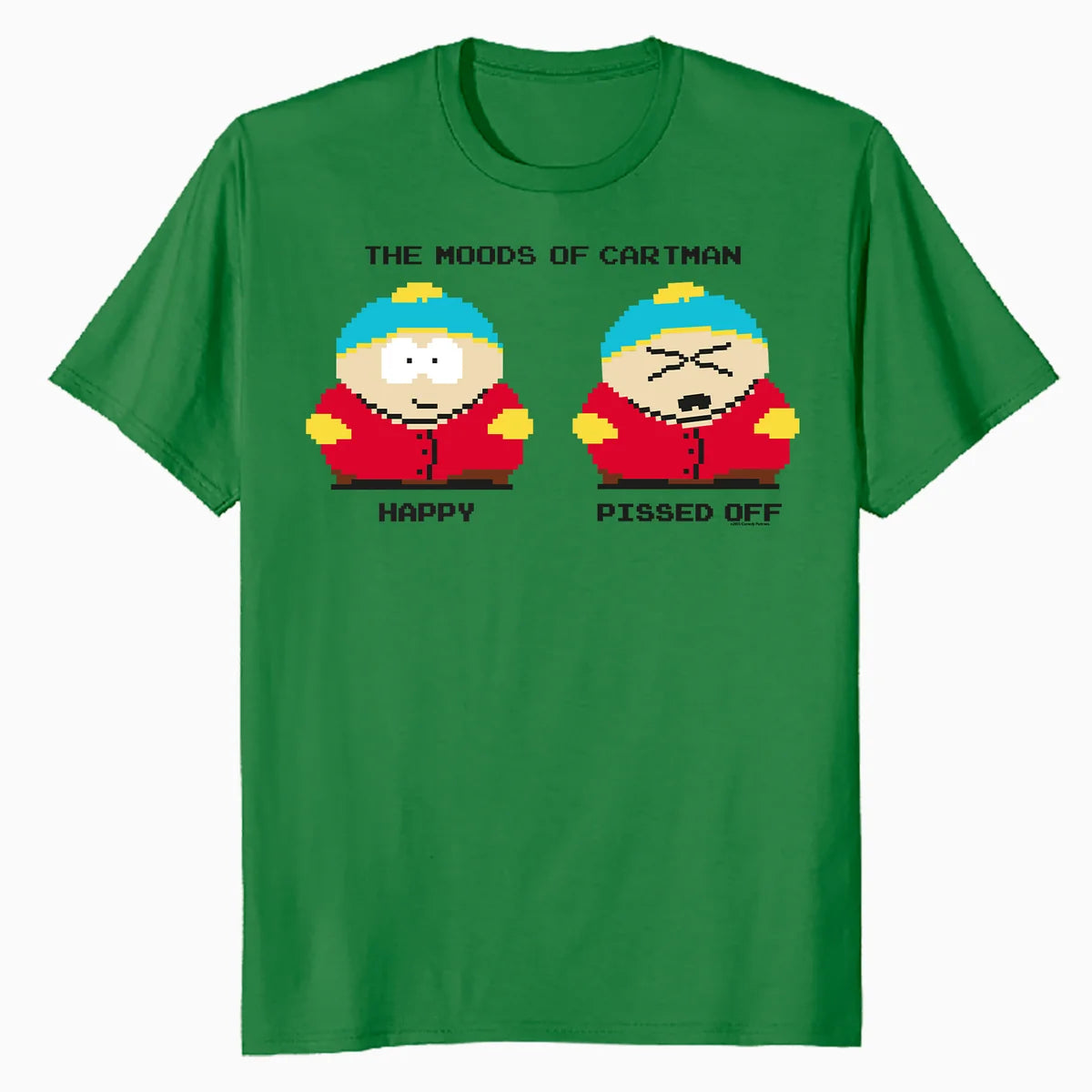 South Park Eric Cartman Mood Pixel Art Funny Cartoon Classic Official Men's T-Shirt