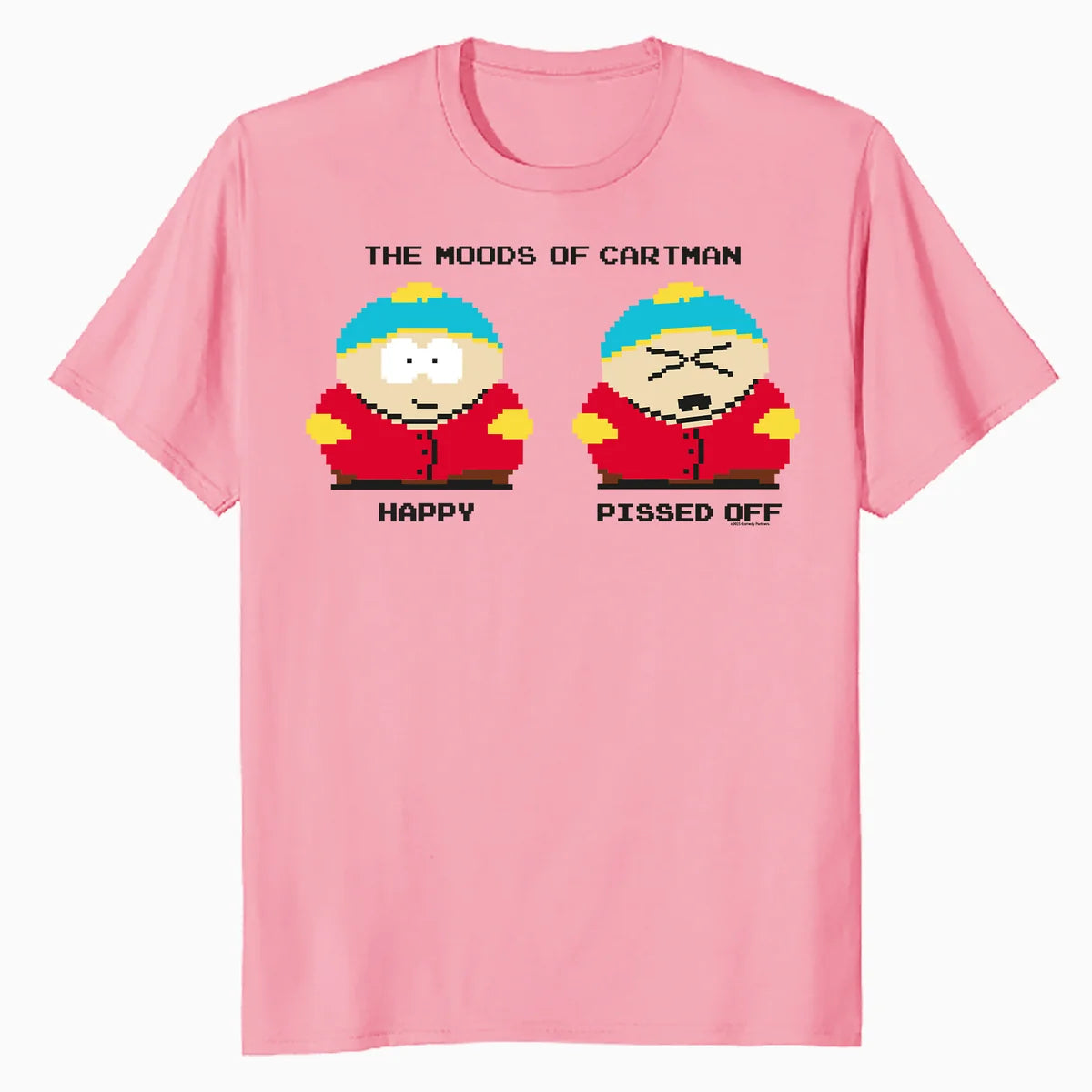 South Park Eric Cartman Mood Pixel Art Funny Cartoon Classic Official Men's T-Shirt