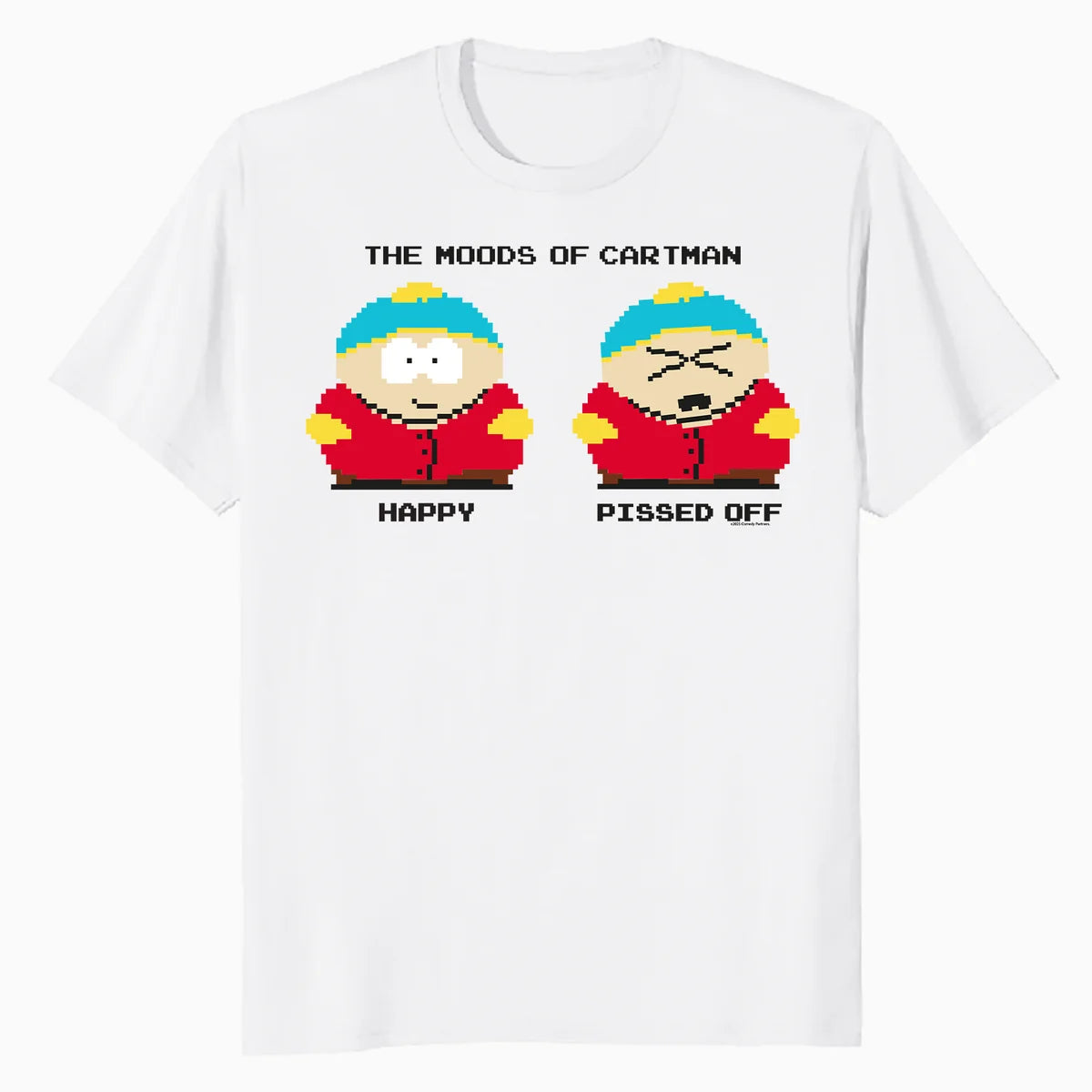 South Park Eric Cartman Mood Pixel Art Funny Cartoon Classic Official Men's T-Shirt