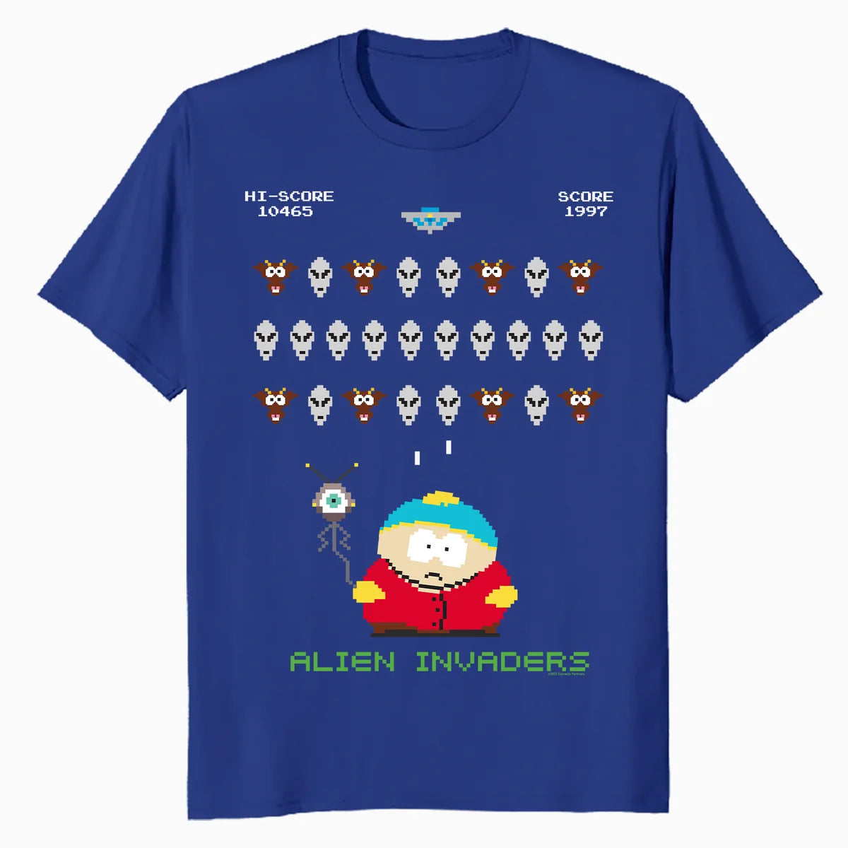 South Park Eric Pixel Art Alien Invaders Game Over Classic Official Men's T-Shirt