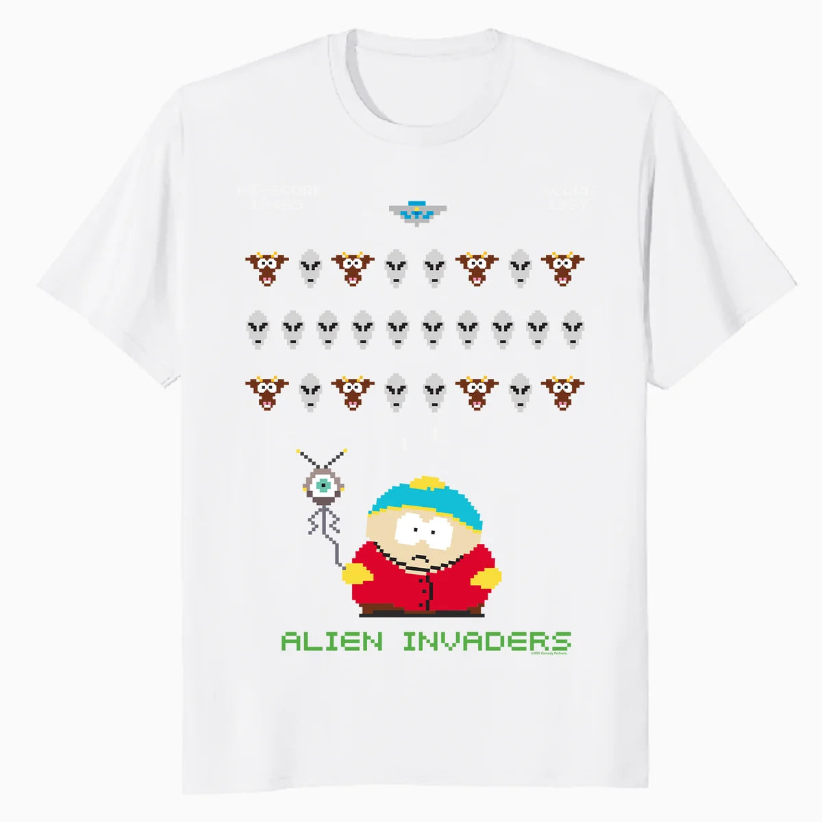 South Park Eric Pixel Art Alien Invaders Game Over Classic Official Men's T-Shirt