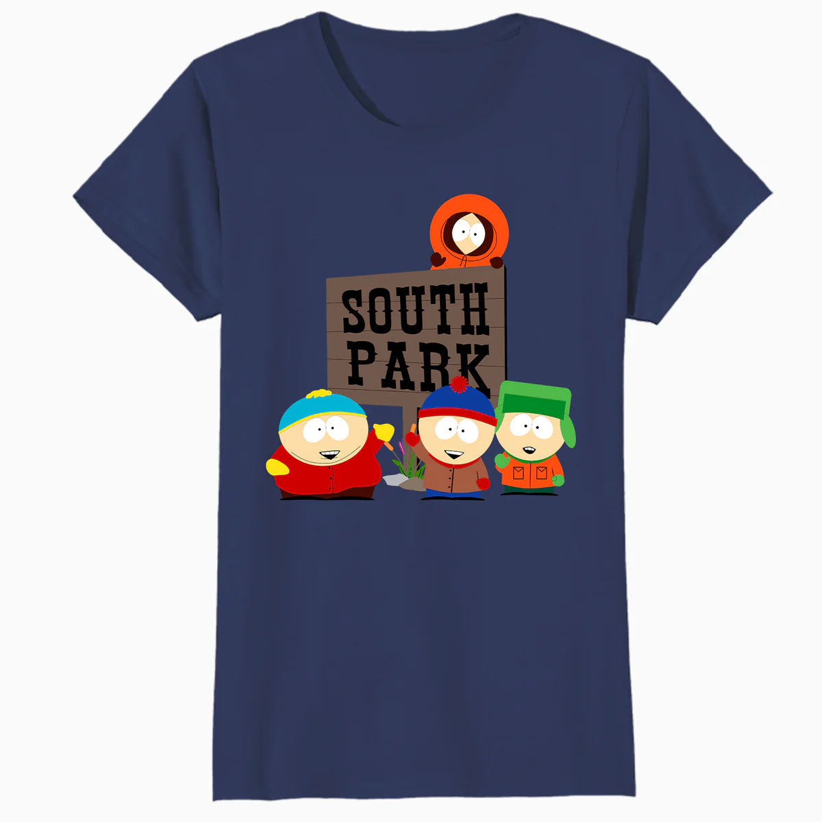 South Park The Boys Logo Classic Cartman Stan Kyle Kenny Lol Official Women's SKINNY FIT T-Shirt