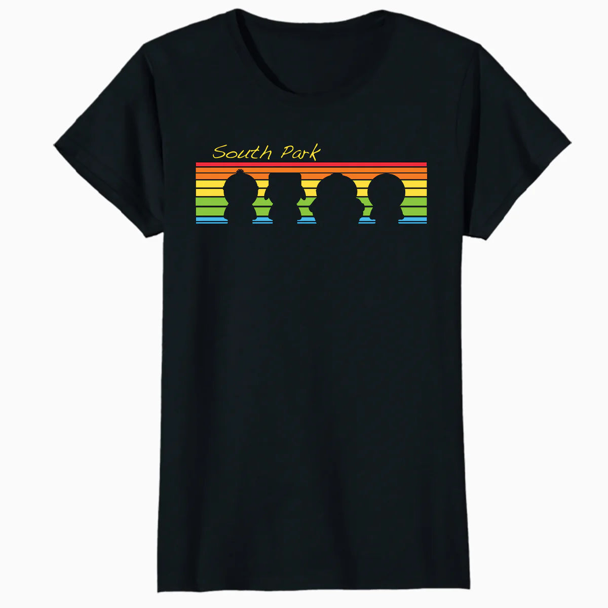 South Park The Boys Logo Retro Cartman Stan Kyle Kenny Geek Official Women's SKINNY FIT T-Shirt