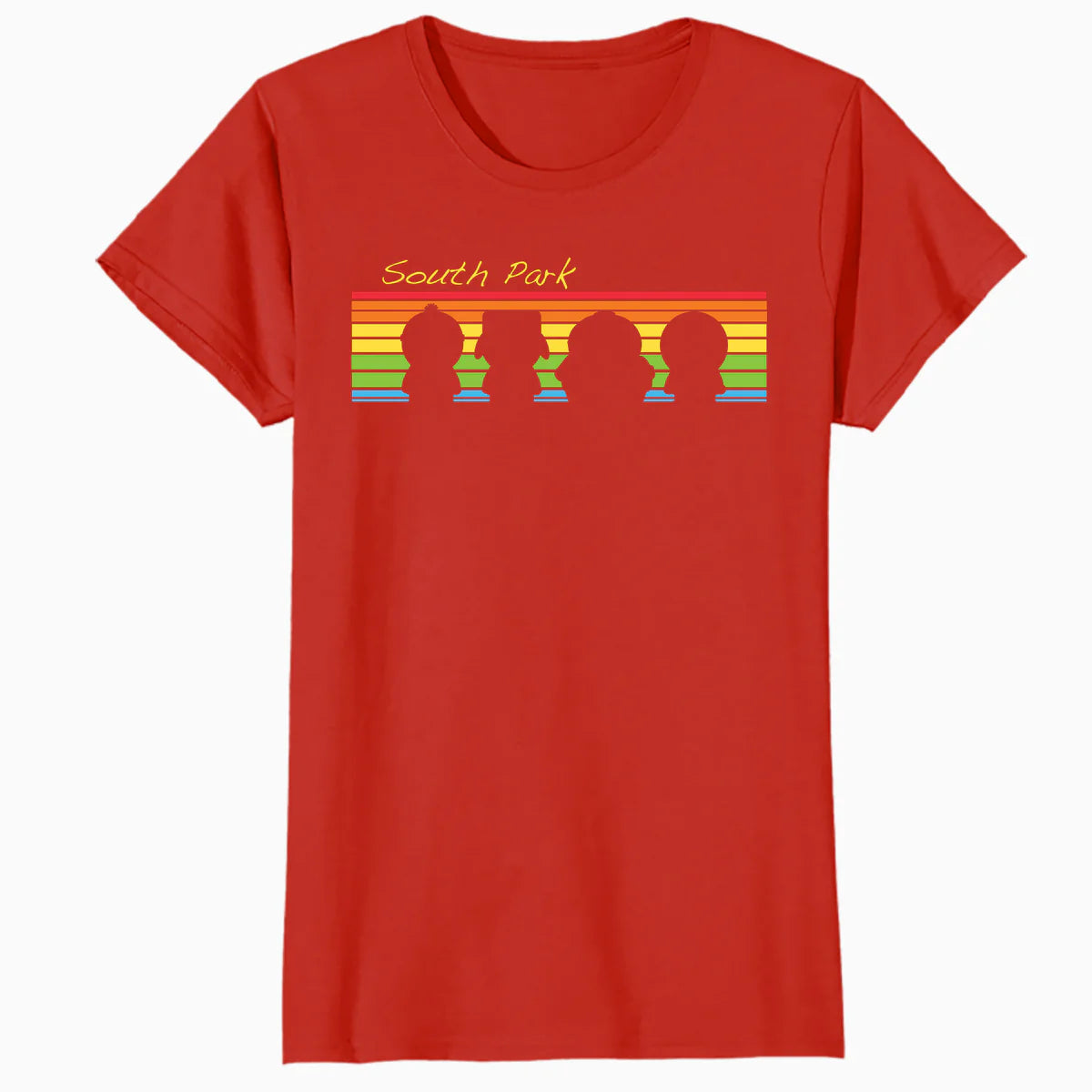 South Park The Boys Logo Retro Cartman Stan Kyle Kenny Geek Official Women's SKINNY FIT T-Shirt