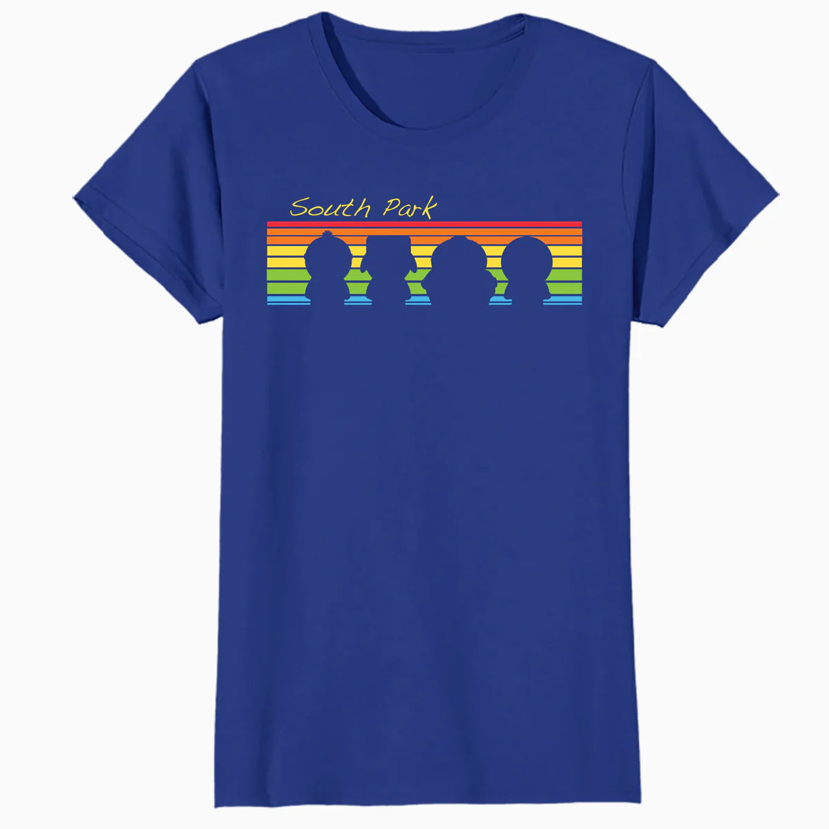 South Park The Boys Logo Retro Cartman Stan Kyle Kenny Geek Official Women's SKINNY FIT T-Shirt