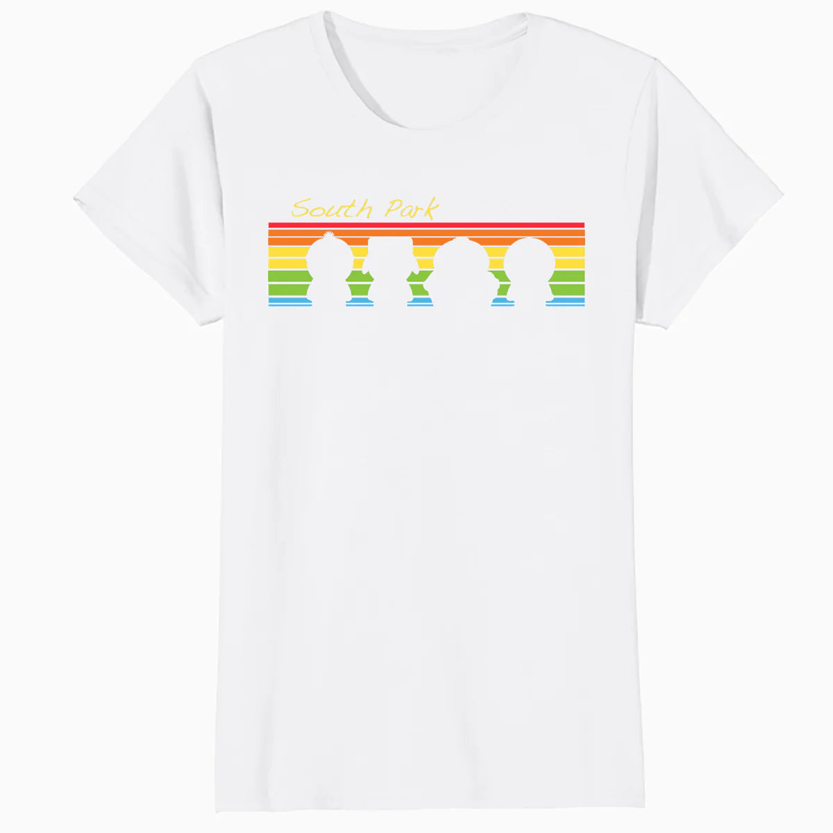 South Park The Boys Logo Retro Cartman Stan Kyle Kenny Geek Official Women's SKINNY FIT T-Shirt