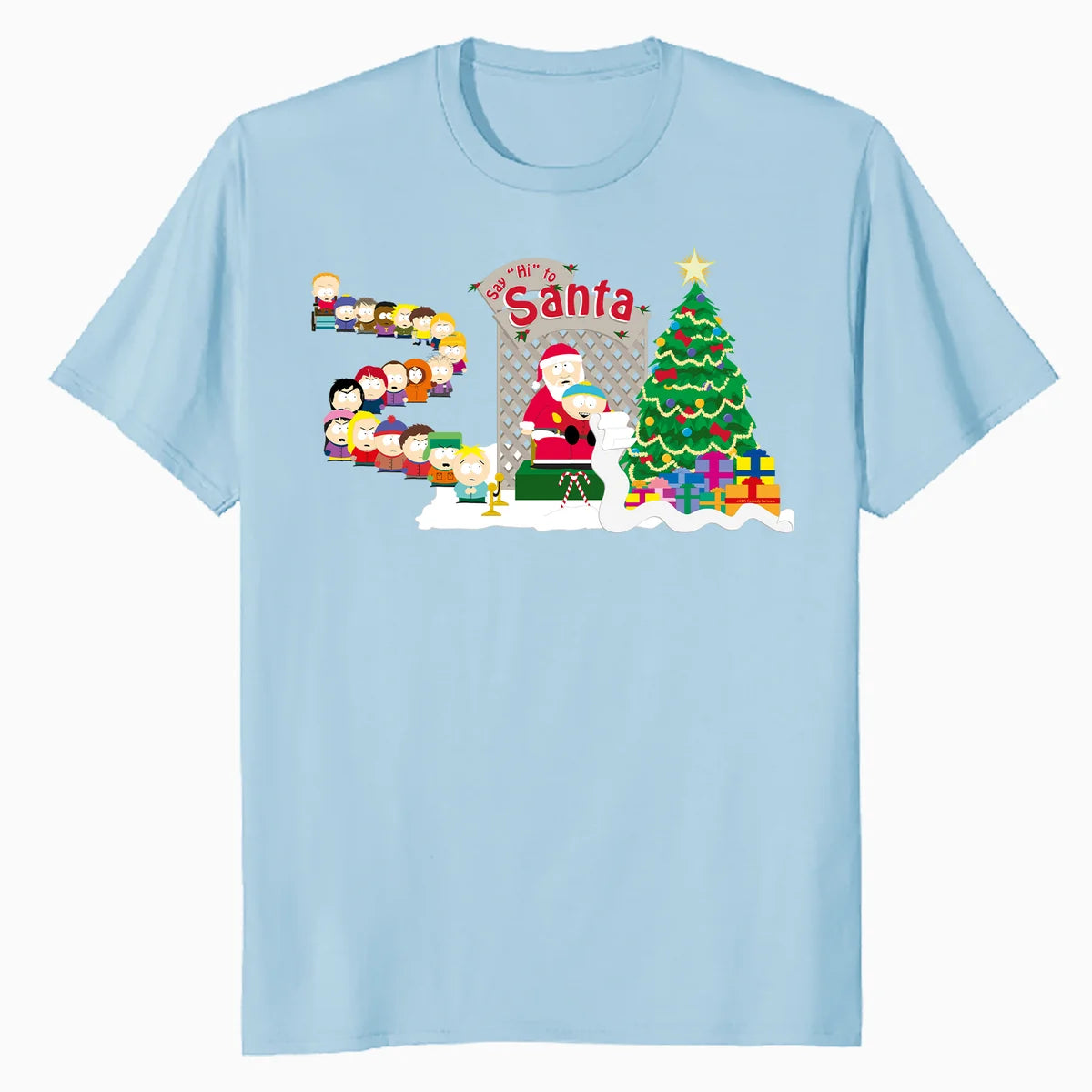 South Park Xmas Cartman Santa Wish List Comedy Festive Retro Official Men's T-Shirt