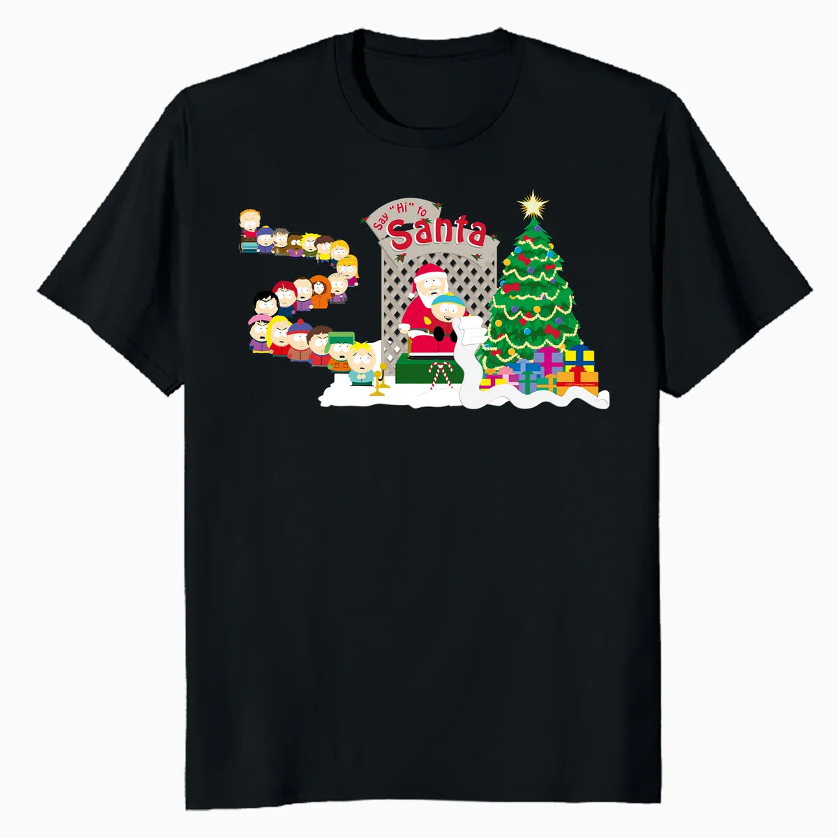 South Park Xmas Cartman Santa Wish List Comedy Festive Retro Official Men's T-Shirt