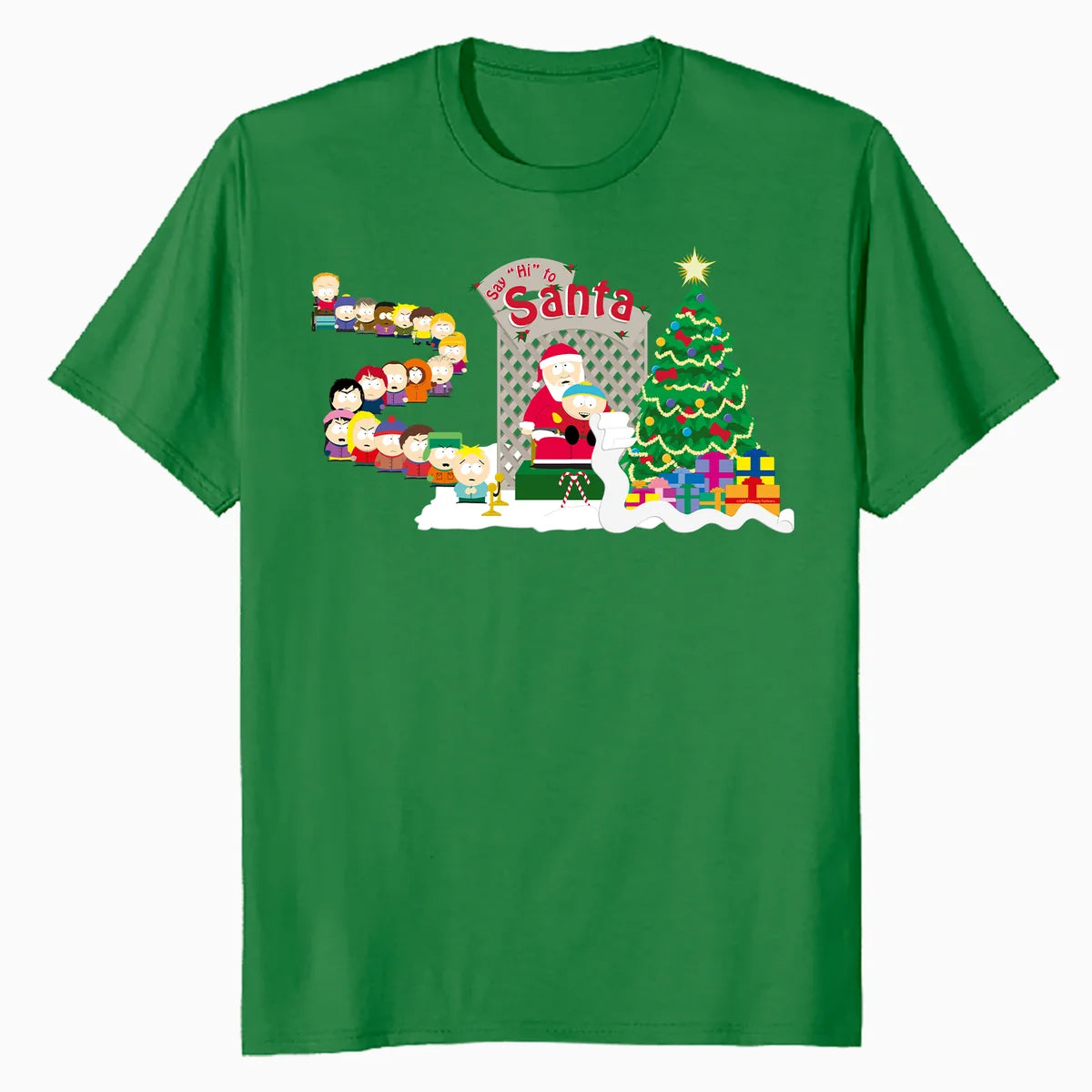 South Park Xmas Cartman Santa Wish List Comedy Festive Retro Official Men's T-Shirt