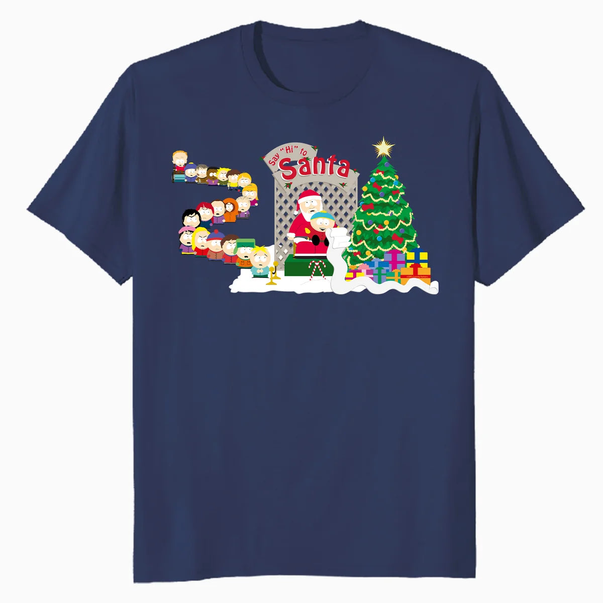 South Park Xmas Cartman Santa Wish List Comedy Festive Retro Official Men's T-Shirt