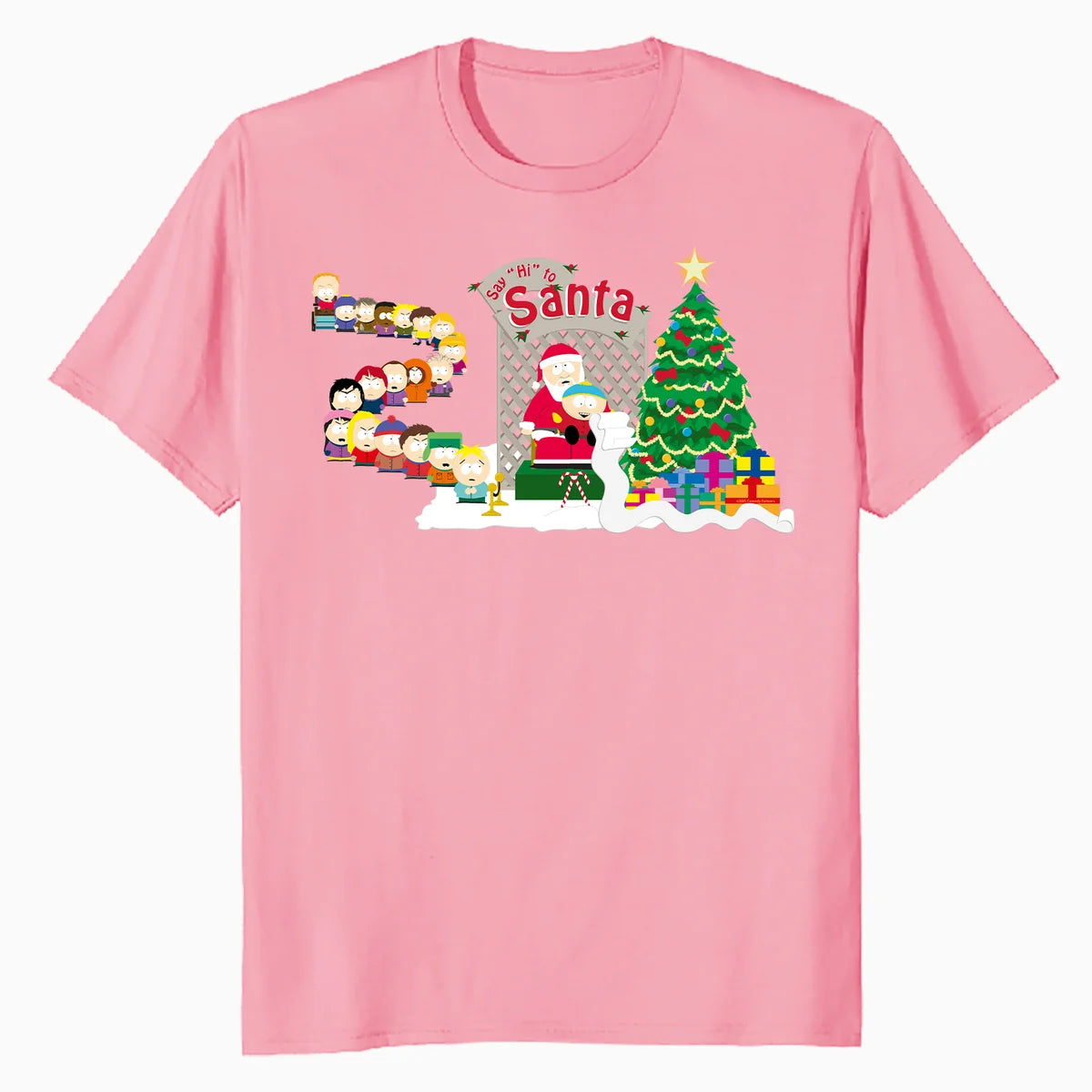 South Park Xmas Cartman Santa Wish List Comedy Festive Retro Official Men's T-Shirt