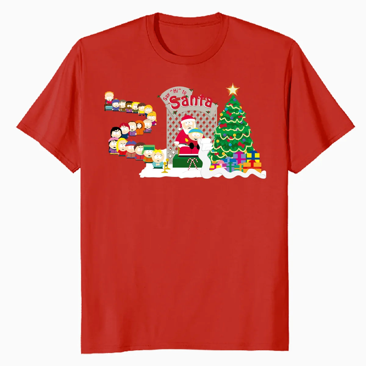South Park Xmas Cartman Santa Wish List Comedy Festive Retro Official Men's T-Shirt