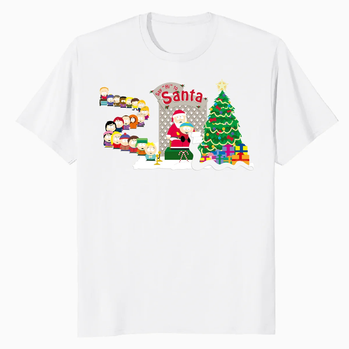 South Park Xmas Cartman Santa Wish List Comedy Festive Retro Official Men's T-Shirt