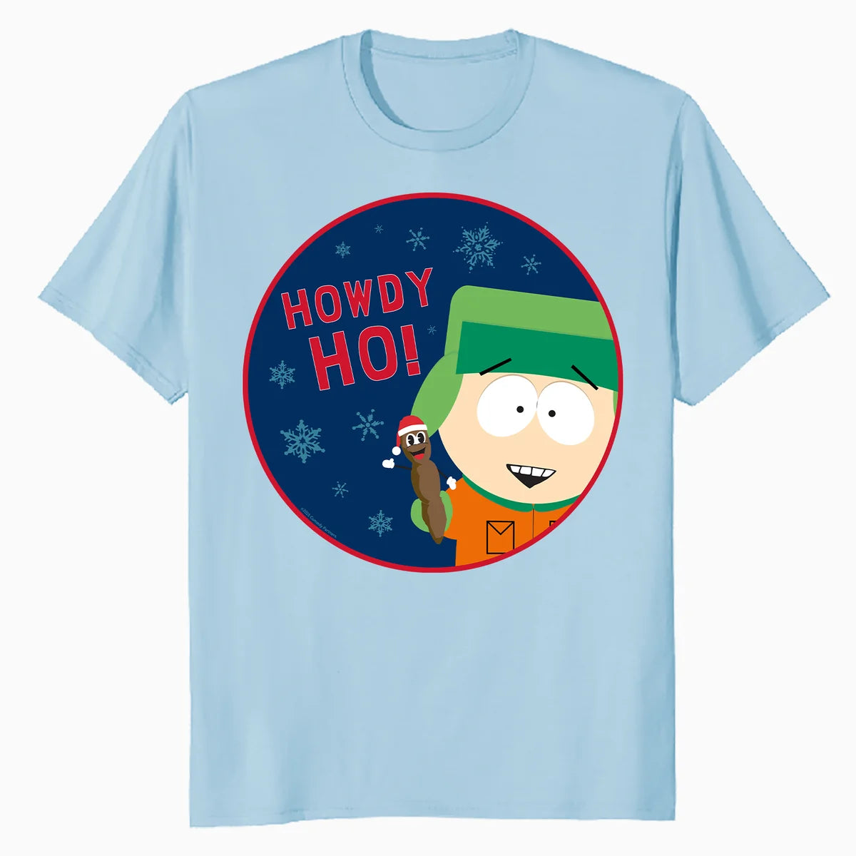 South Park Xmas Kyle Mr Hankey Santa Christmas Comedy Retro Official Men's T-Shirt