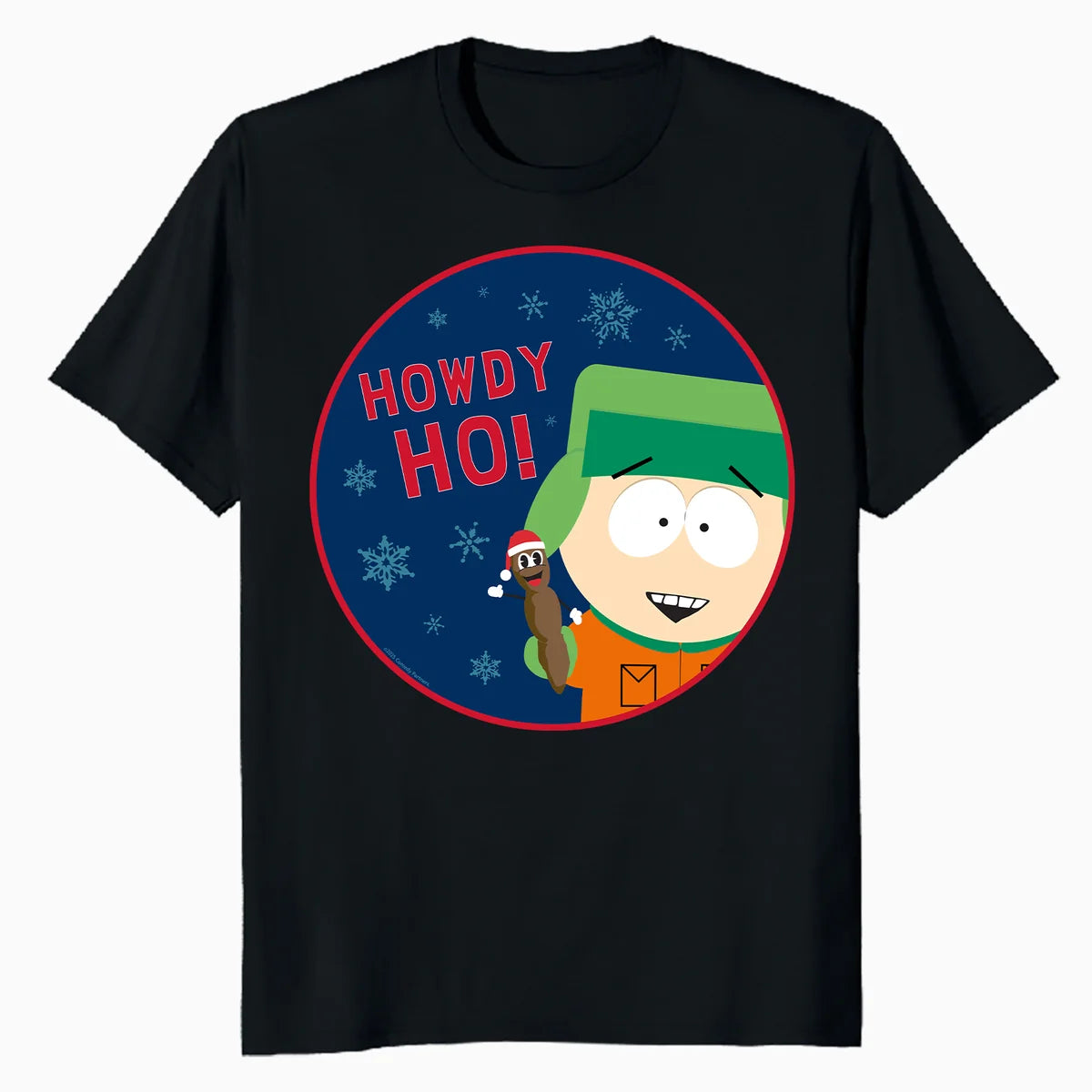 South Park Xmas Kyle Mr Hankey Santa Christmas Comedy Retro Official Men's T-Shirt