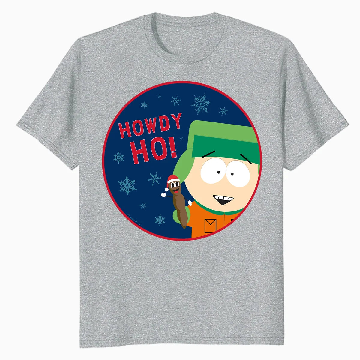 South Park Xmas Kyle Mr Hankey Santa Christmas Comedy Retro Official Men's T-Shirt