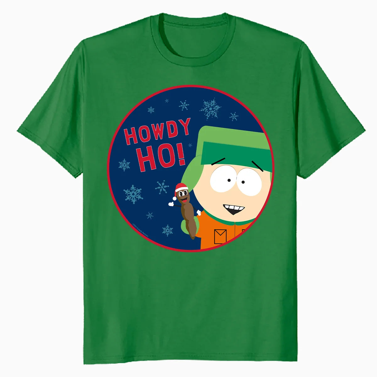 South Park Xmas Kyle Mr Hankey Santa Christmas Comedy Retro Official Men's T-Shirt