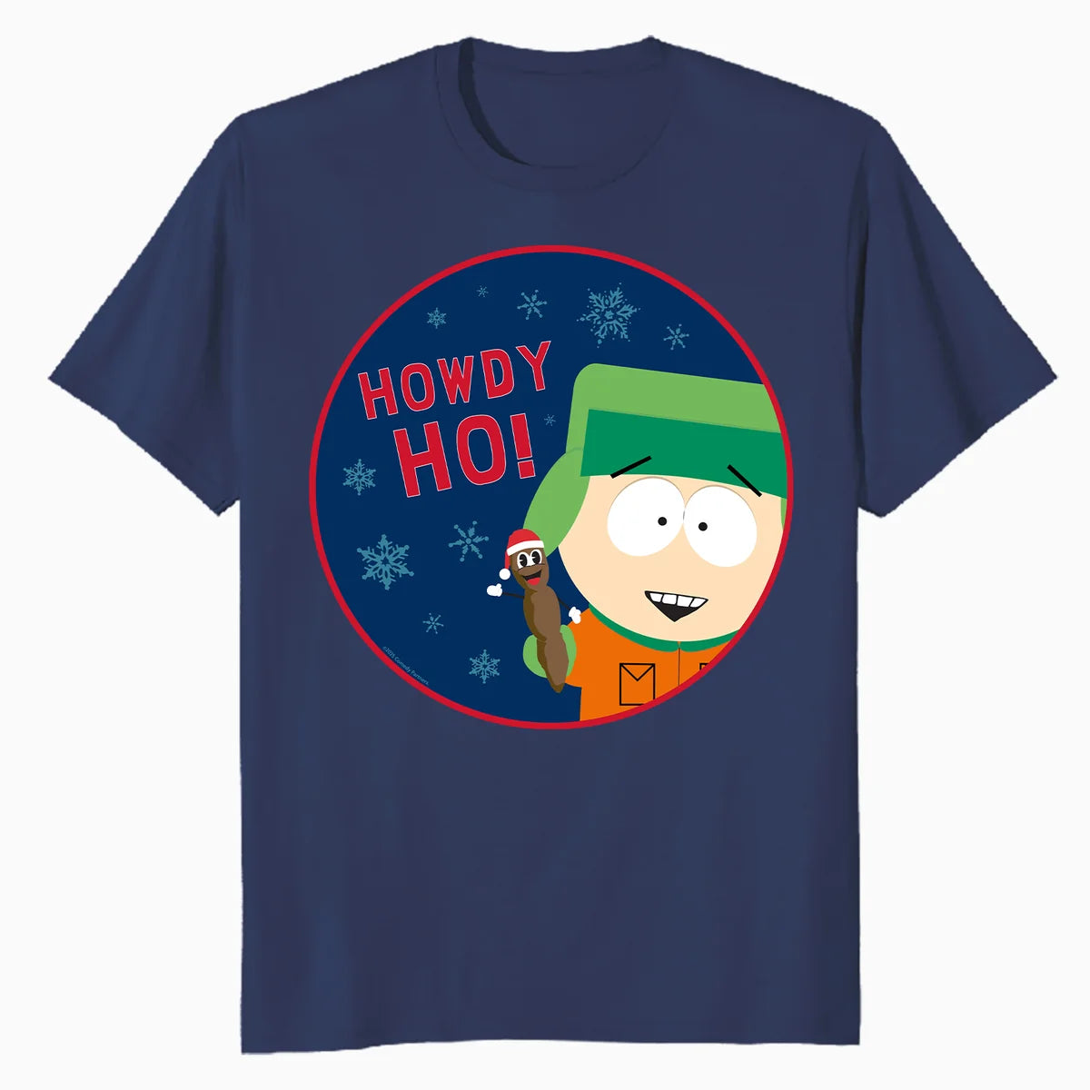 South Park Xmas Kyle Mr Hankey Santa Christmas Comedy Retro Official Men's T-Shirt
