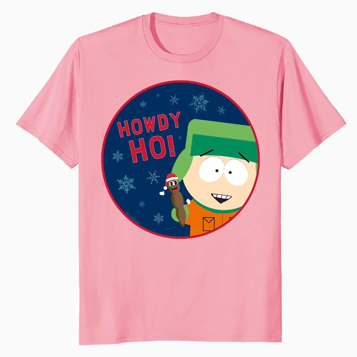 South Park Xmas Kyle Mr Hankey Santa Christmas Comedy Retro Official Men's T-Shirt