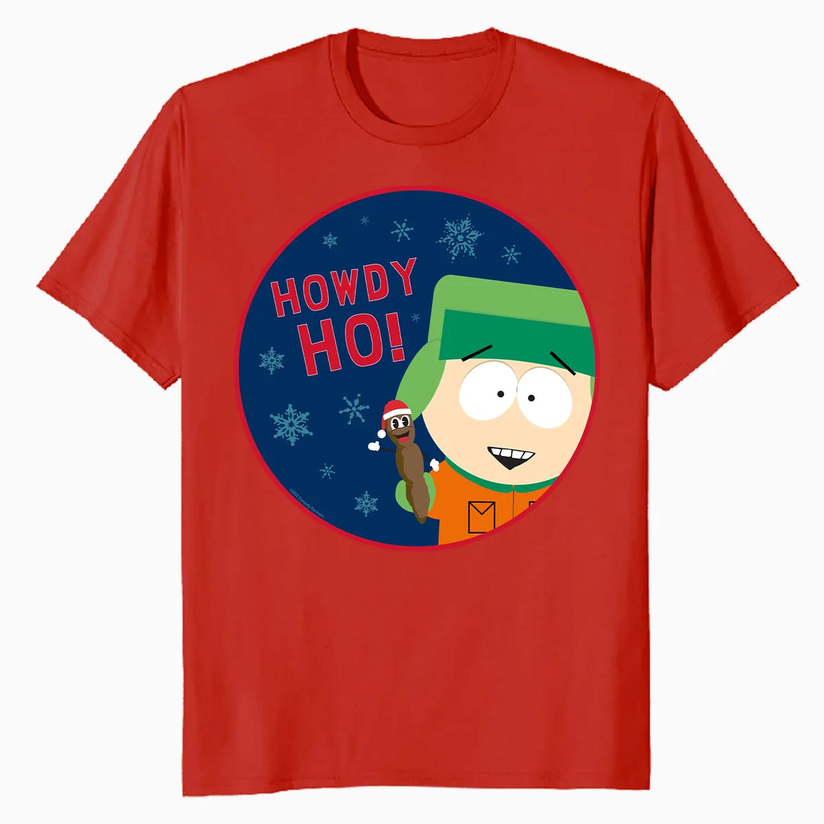 South Park Xmas Kyle Mr Hankey Santa Christmas Comedy Retro Official Men's T-Shirt
