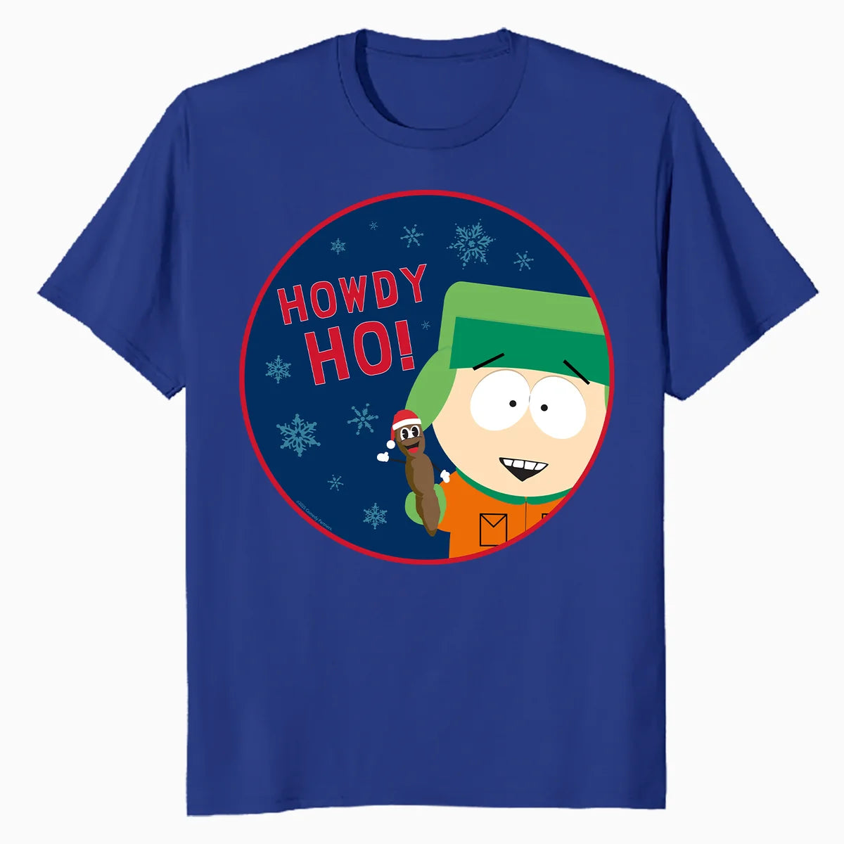 South Park Xmas Kyle Mr Hankey Santa Christmas Comedy Retro Official Men's T-Shirt