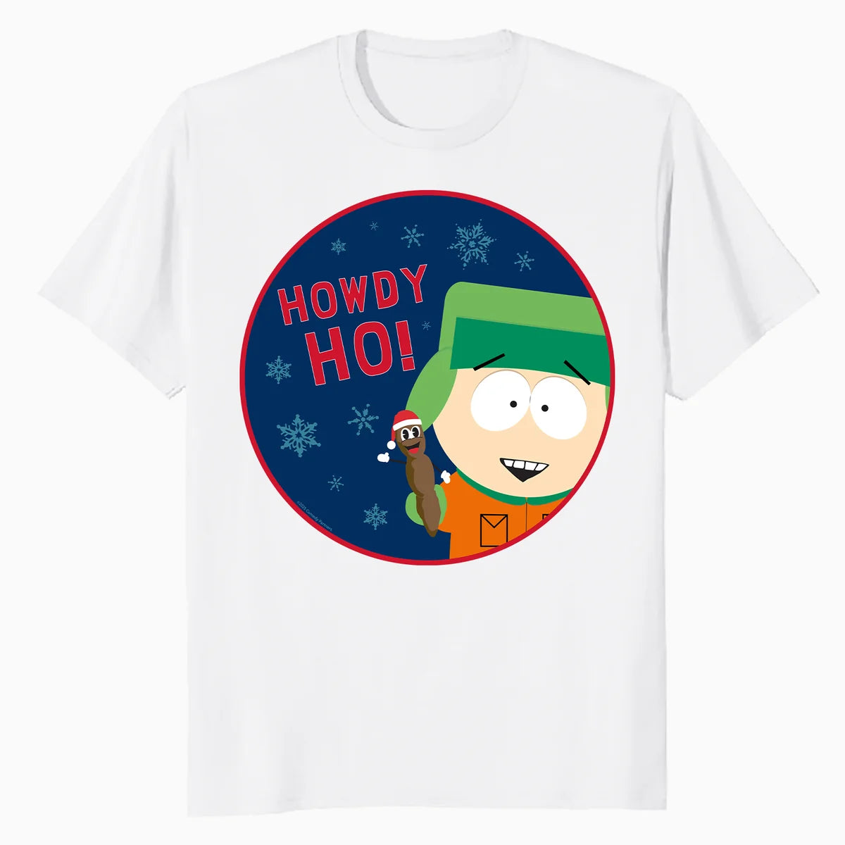South Park Xmas Kyle Mr Hankey Santa Christmas Comedy Retro Official Men's T-Shirt
