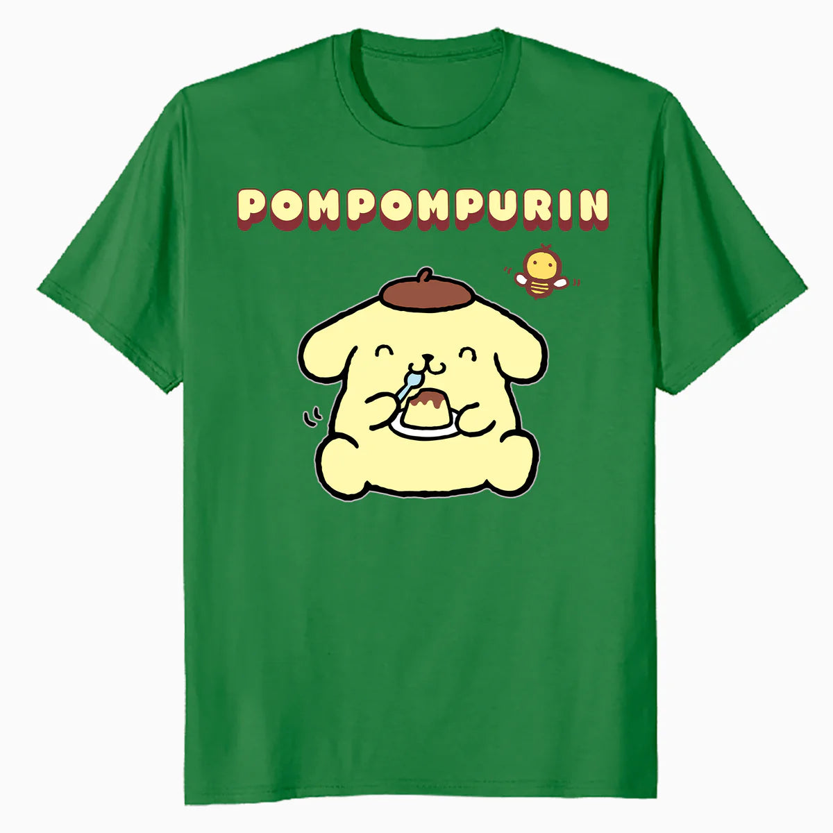 Hello Kitty Pompompurin Pose Sweet Yummy Food Classic Logo Official Men's T-Shirt