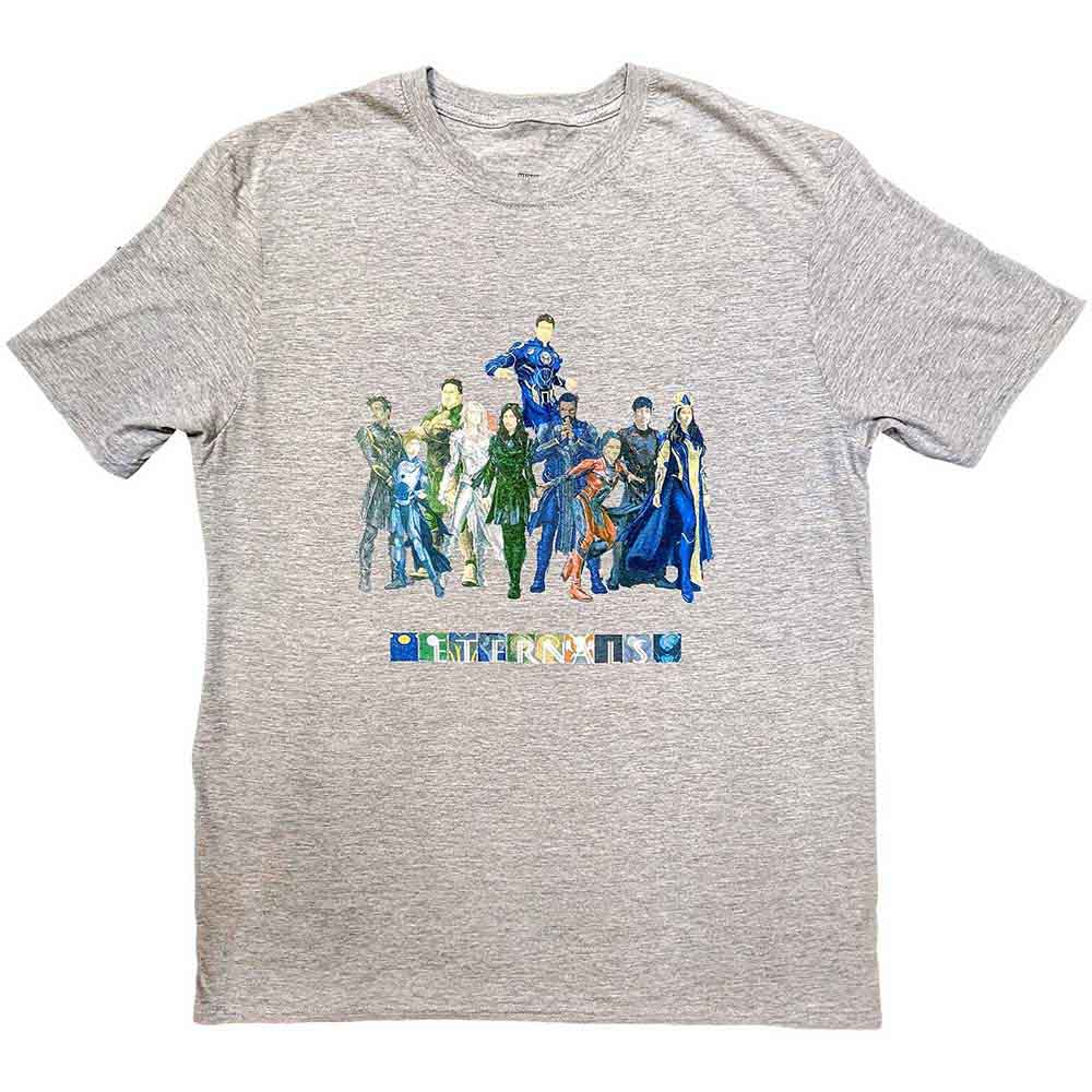 MARVEL COMICS ETERNALS COLOUR BLOCK CHARACTERS T-SHIRT