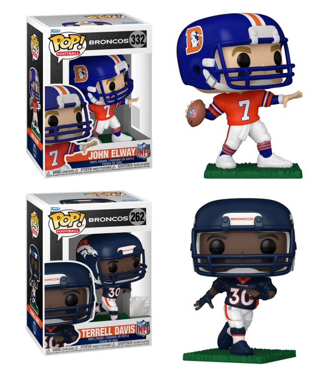 Pop! Combo 2 John Elway & Terrell Davis Denver Broncos NFL
