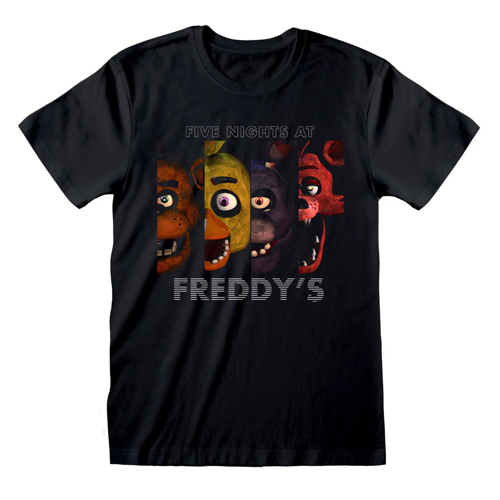 FIVE NIGHTS AT FREDDY'S  PANEL X4 CHARACTER T-SHIRT