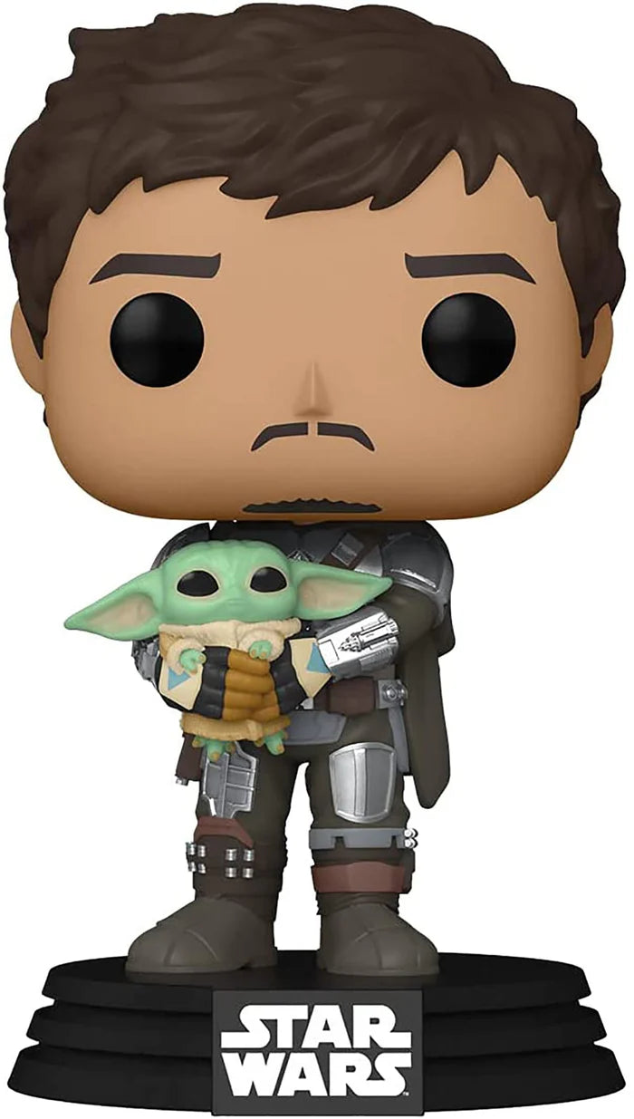 POP Star Wars Mandalorian Mando Holding Child