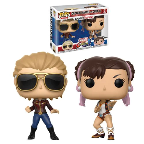 Pop! Games Marvel VS Capcom Captain Marvel & Chun Li 2 Pack