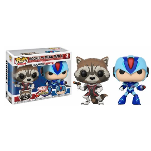 Pop! Games Marvel VS Capcom Rocket Raccoon & Mega Man X Variant iExclusive 2 Pack