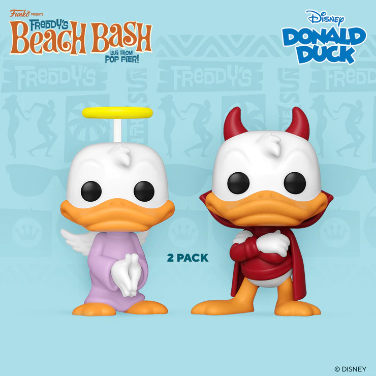 Pop! Disney Donald Duck Angel & Devil on Shoulder Wondercon 2022 Exclusive 2 pack