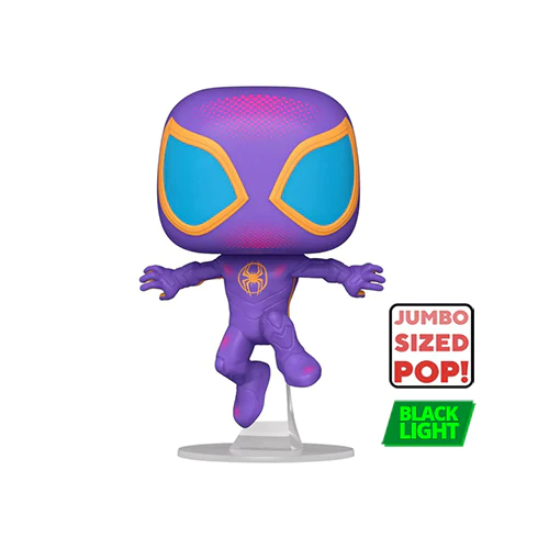 Pop! Jumbo Spider-Man Across The Spider-Verse Spider-Man Blacklight 10 Inch International Exclusive