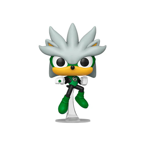 Pop! Heroes Justice League X Sonic the Hedgehog Silver as Green Lantern International Exclusive