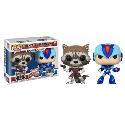 Pop! Games Marvel vs Capcom Rocket Raccoon & Mega Man X 2 Pack