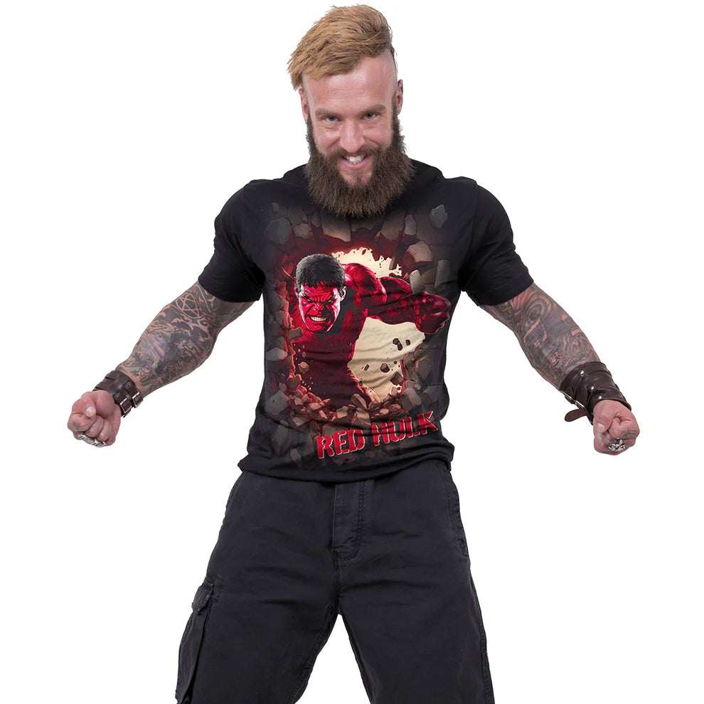 MARVEL CAPTAIN AMERICA RED HULK FRONT PRINT T-shirt