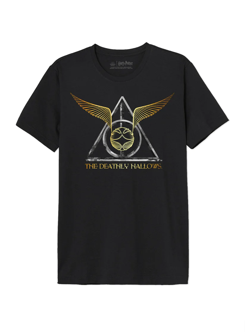 Harry Potter The Deathly Hallows Golden Snitch T-shirt