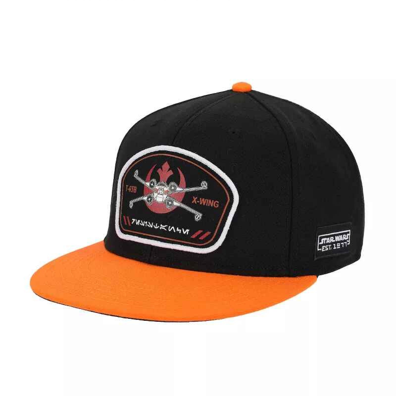 Star Wars X-Wing Patch Flat Bill Snapback Hat