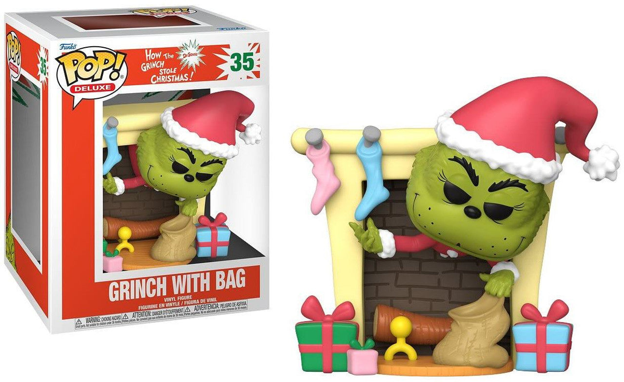 Pop! Deluxe Grinch w/Bag How the Grinch Stole Christmas!