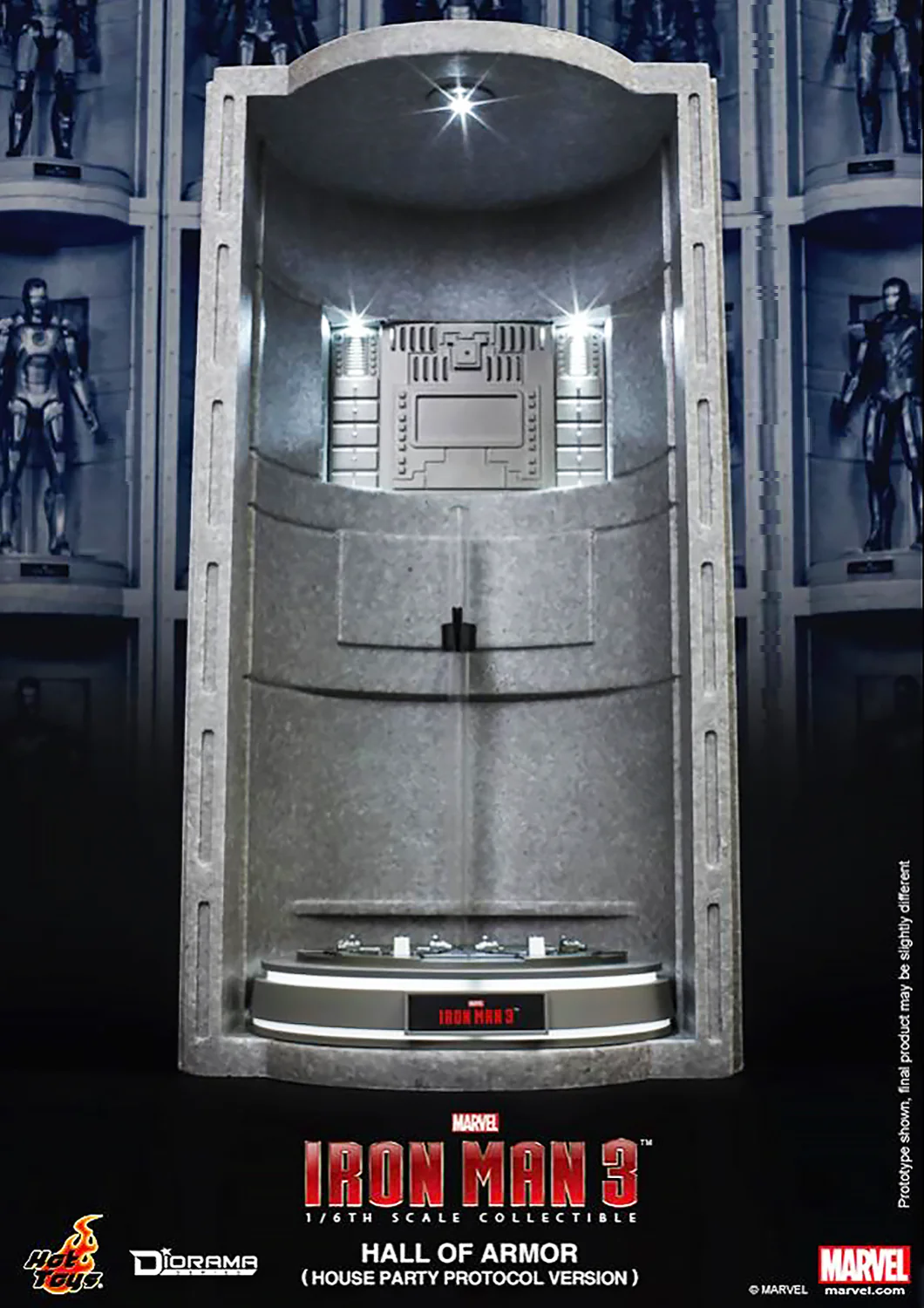 IRON MAN 3 HALL OF ARMOR 1/6TH HOUSE PARTY PROTOCOL VERSION